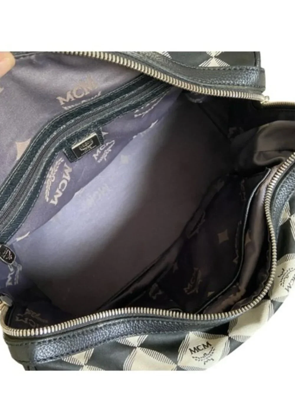 Rare MCM Limited Edition Vintage Diamond Monogram Large Bowling/Travel Bag